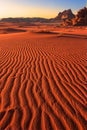 Ripples of sand at Wadi Rum