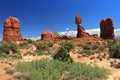 Arches National Park with Southwest Desert Landscape at Balanced Rock, Utah Royalty Free Stock Photo