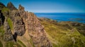 The dramatic rocks of the Quiraing on the Isle of Skye, Scotland Royalty Free Stock Photo