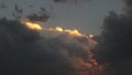 Dramatic scene of the sky full of dark clouds