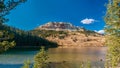 The dramatic scenery of Beartooth Lake in Wyoming.