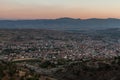 Dramatic Scenery of the Elazig City at Sunset Royalty Free Stock Photo