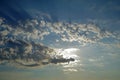 scenery of morning clouds in the sky of Paros, Cyclades island, Greece Royalty Free Stock Photo