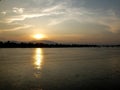Dramatic scenery sunset at Ping River, Thailand Royalty Free Stock Photo