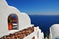 Dramatic sea panorama in Santorini, Greece