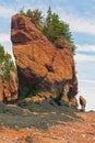 Dramatic Sea Stack at Low Tide Royalty Free Stock Photo