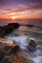 Dramatic seascape at sunset in Kudat, Sabah, East Malaysia