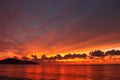 Dramatic seascape at sunset in Penang, Malaysia