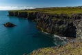 Seaside cliff and cave iceland