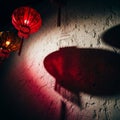 Chinese Lanterns and Shadows Royalty Free Stock Photo