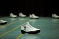 dramatic shot of players feet, showing swift movement on the kabaddi court