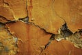 Dramatic Silhouette of a Broken Orange Concrete Wall A Stunning Urban Art Photography Capture
