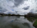 Dramatic Skies Above the Nith Royalty Free Stock Photo