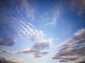 dramatic skies with a cirrus clouds on them Royalty Free Stock Photo