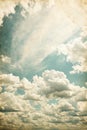 Artistic cloud and sky with grunge paper texture Royalty Free Stock Photo