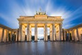 Dramatic sky with Brandenburg gate in Berlin city, Germany Royalty Free Stock Photo