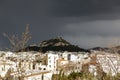 A dramatic sky on the city of Athens, Greece Royalty Free Stock Photo