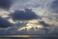 Dramatic Sky And Cloud Over Sea Sunset Background.