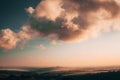 Dramatic sky and clouds during a sunset