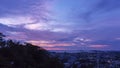 Dramatic sky and clouds over phuket city in sunrise time Royalty Free Stock Photo