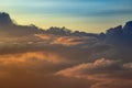 Dramatic sky with clouds on sunset. Nature composition. Summer background Royalty Free Stock Photo