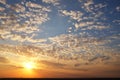 Dramatic sky and clouds at sunset in Riyadh, Saudi Arabia Royalty Free Stock Photo