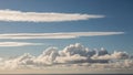 Dramatic Sky Cumulus Clouds and Lenticular Formations Royalty Free Stock Photo