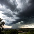 Dramatic dark sky and clouds before a thunderstorm Royalty Free Stock Photo