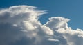 Dramatic Sky: Dynamic Cumulus Clouds Against Deep Blue Royalty Free Stock Photo