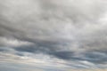 Dramatic sky with gray and lead clouds. Cloudy weather before the rain. Overcast. The concept of weather and climate Royalty Free Stock Photo