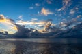 Dramatic cloudy sky during golden hour Royalty Free Stock Photo
