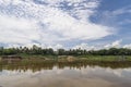 Dramatic sky on Luang Prababng and the Mekong river, Laos Royalty Free Stock Photo
