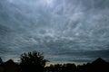 Dramatic sky of mammatus clouds Royalty Free Stock Photo