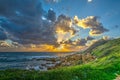 Dramatic sky over Alghero coastline