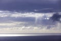 Dramatic sky over Atlantic Ocean coast near Sao Miguel Island, Azores, Portugal Royalty Free Stock Photo