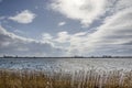 Dramatic sky over Haringvliet estuary