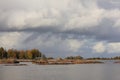 Dramatic sky over Lake Vanern Royalty Free Stock Photo