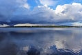 Dramatic sky over the Lule River Royalty Free Stock Photo