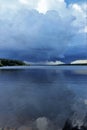 Dramatic sky over the Lule River Royalty Free Stock Photo