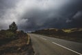 Stormy dramatic road in Scotland Royalty Free Stock Photo
