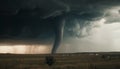 Dramatic sky sparks nature electricity, threatening danger generated by AI Royalty Free Stock Photo