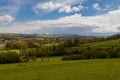 A dramatic sky during spring over the dutch rolling hills in the south of Limburg close to Maastricht.