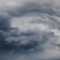 Dramatic sky with storm clouds coming Royalty Free Stock Photo