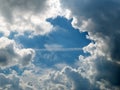 Dramatic sky with stormy clouds