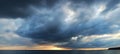 Dramatic sky with stormy clouds