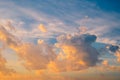 Dramatic sky with stormy clouds at sunset Royalty Free Stock Photo