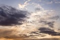 Dramatic sky at sunset Royalty Free Stock Photo