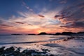 Dramatic sky at sunset on the Isle of Iona, Scotland