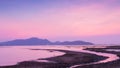 Dramatic sky after sunset over natural lake Royalty Free Stock Photo