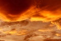 Dramatic sky sunset or sunrise colorful red and orange sky over and cloud beautiful multicolor fiery Royalty Free Stock Photo